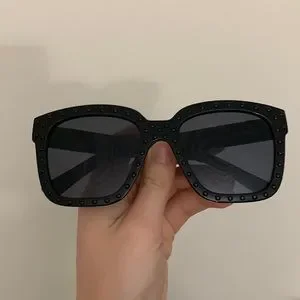 Steve Madden Glossy Black Square Sunglasses Buy Steve Madden | Black Full rim Square Branded Latest and  main image 2